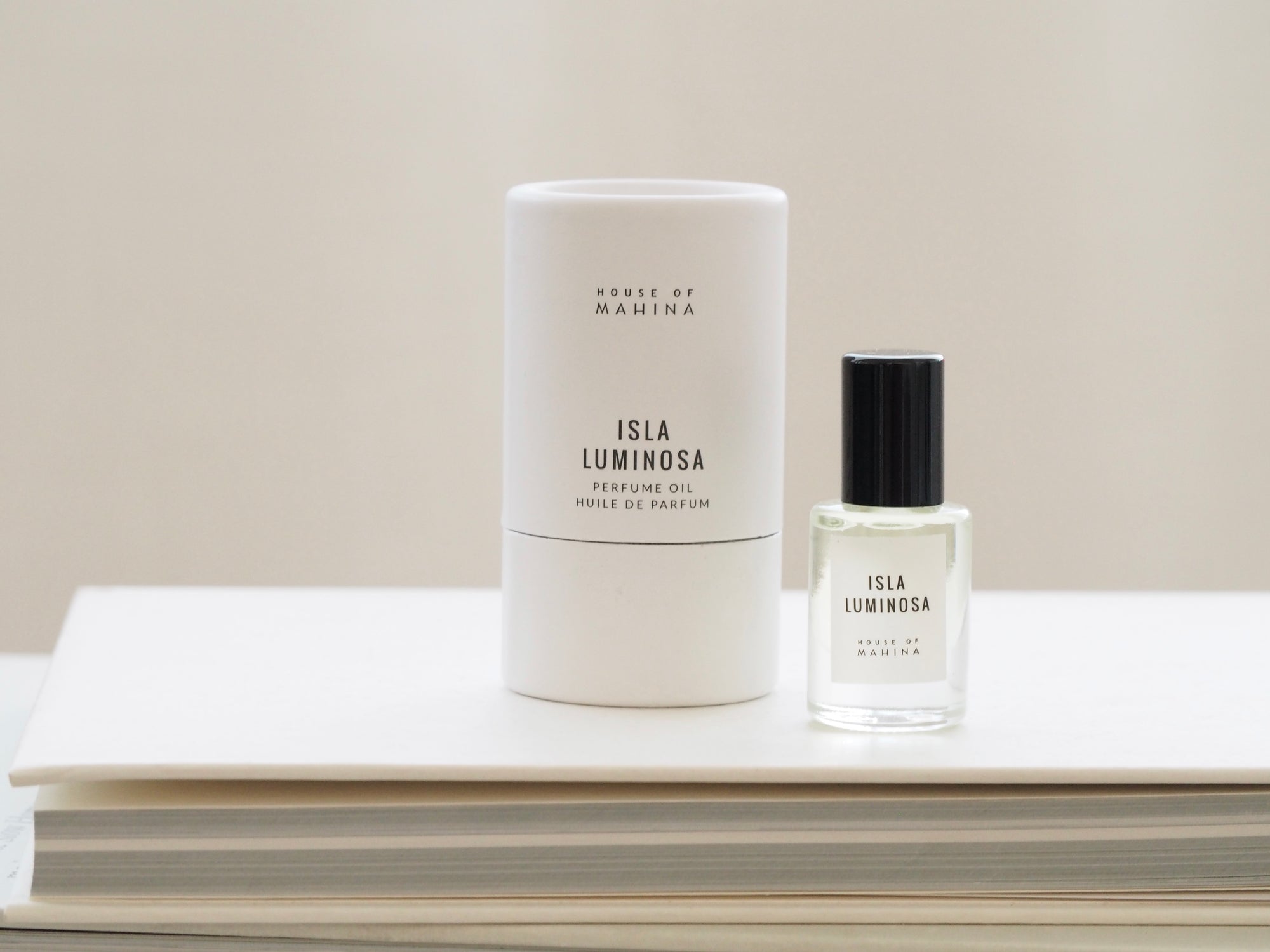 House of Mahina Isla Luminosa Perfume Oil  and Packaging